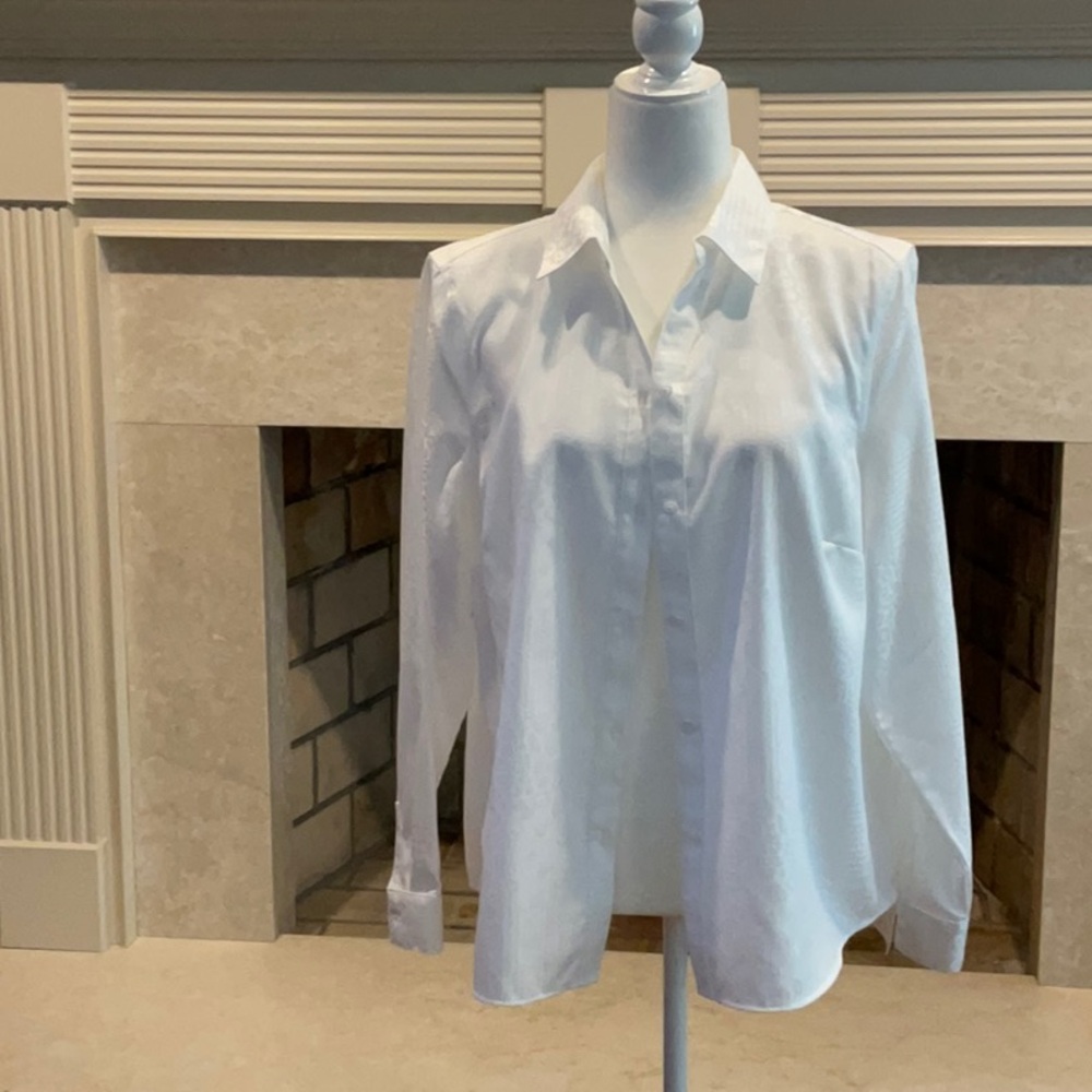 Chico's White No Iron Blouse